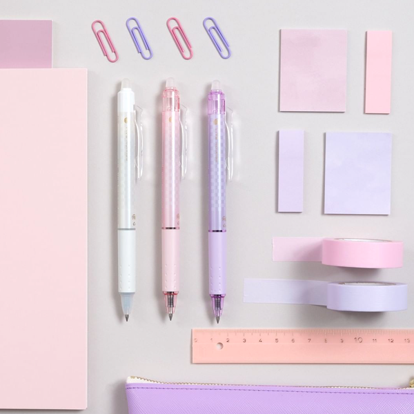 Pilot FriXion Ball Knock Retractable Gel Pen - 0.5 mm - Block Check Series