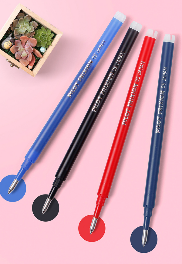 Pilot FriXion Ball Knock Retractable Gel Pen Refill - 0.5 mm - Pack of 3