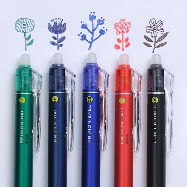 Pilot FriXion Ball Knock 05 Retractable Gel Pen - Basic Colors