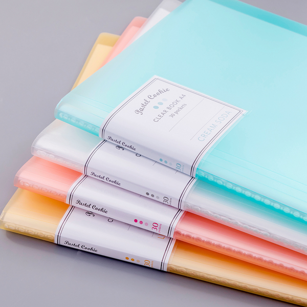 KOKUYO Pastel Cookie Clear Book - A4 - 30 Pockets