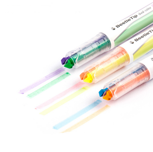 KOKUYO Beetle Tip 2-in-1 Dual Color Highlighter