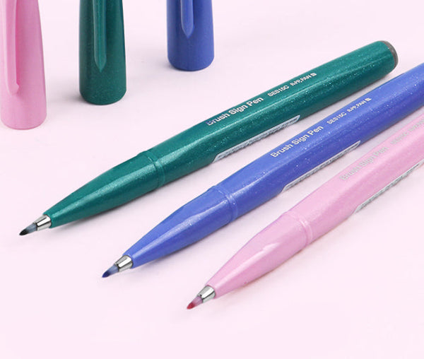 Pentel Fude Touch Brush Sign Pen - New Colors