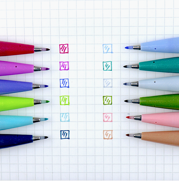 Pentel Fude Touch Brush Sign Pen - New Colors
