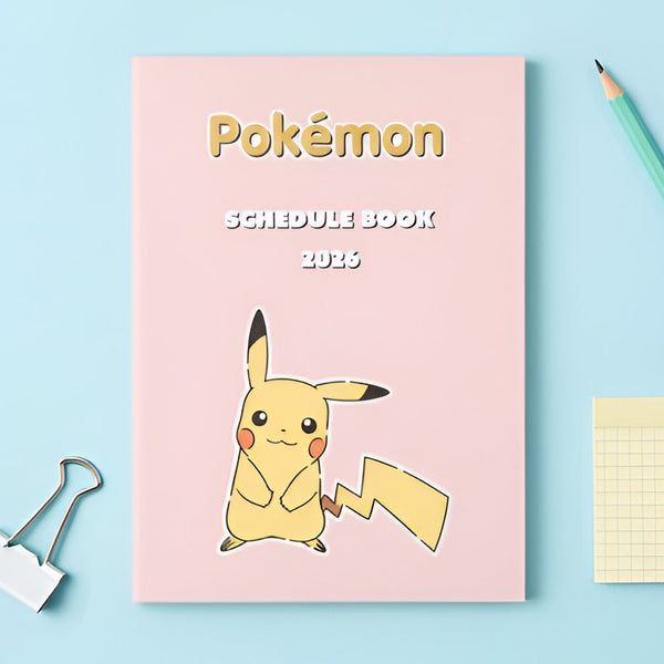 Sun-Star Pokemon 2026 Schedule Book - Pink - 5 IN STOCK!