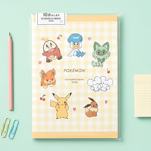 Sun-Star Pokemon 2026 Schedule Book - Yellow - 10 IN STOCK!