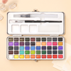 50 Color Watercolor Set With Brushes