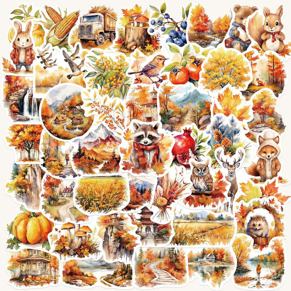 Autumn Nature & Forest Critters Stickers