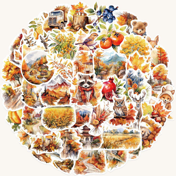 Autumn Nature & Forest Critters Stickers