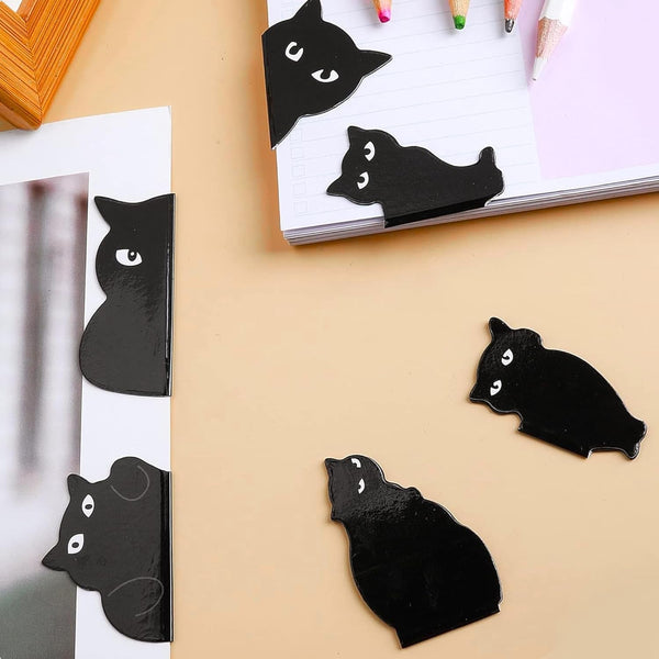 Black Cat Magnetic Bookmark - Set of 6