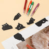 Black Cat Magnetic Bookmark - Set of 6