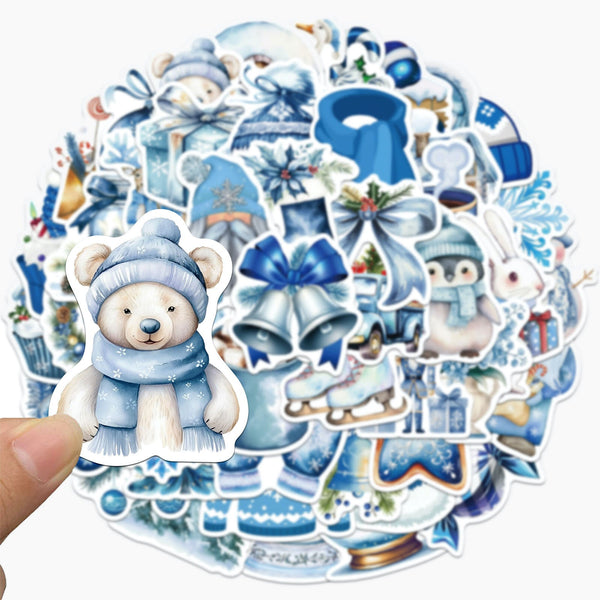 Blue Winter Wonderland Stickers
