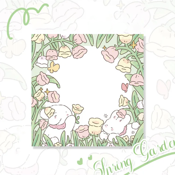 Bunny Blossom Patch Memo Pad