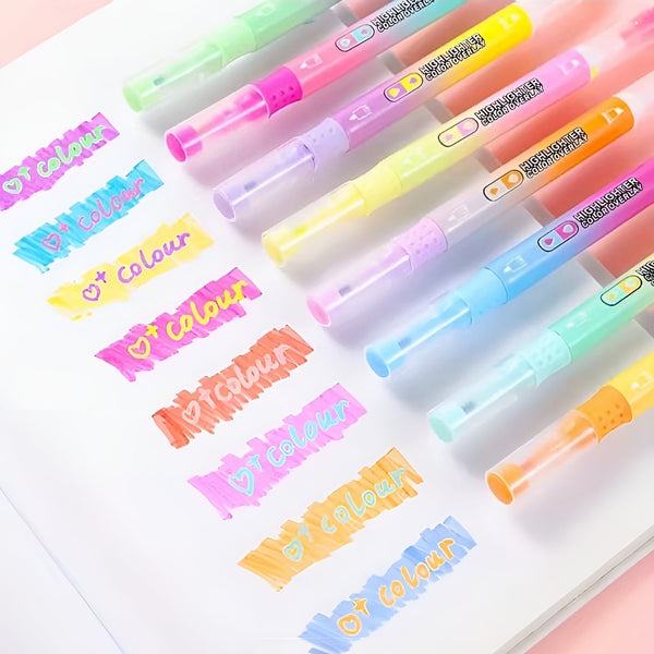 CY Double-Sided Color Highlighters - Set of 8