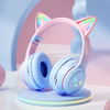 Cat Ears Colorful Glow Wireless Headset (3 Color Combinations)
