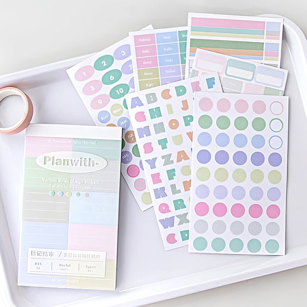 ClearView Organization Sticker Book