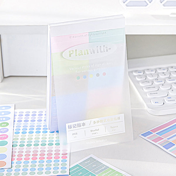 ClearView Organization Sticker Book