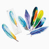 Colorful Feather Bookmarks - Set of 30
