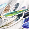 Colorful Feather Bookmarks - Set of 30