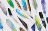Colorful Feather Bookmarks - Set of 30