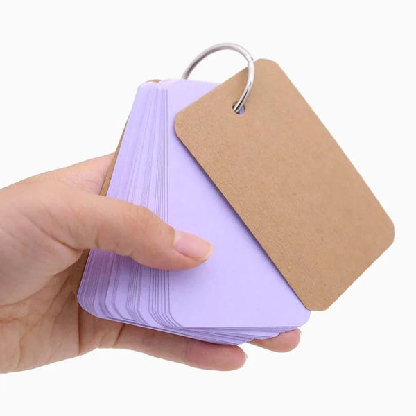 Colorful Key Ring Word Cards (7 Colors)