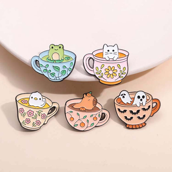 Critter Sips Enamel Pins