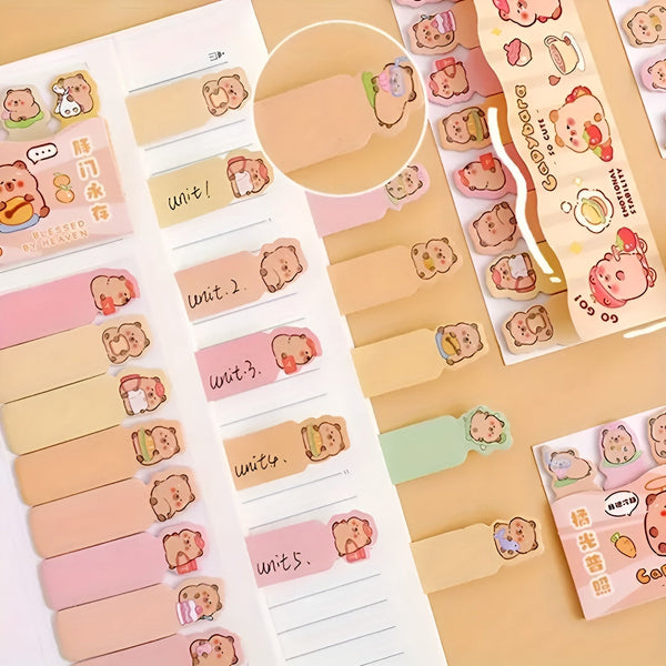Cute Capybara Index Sticky Notes