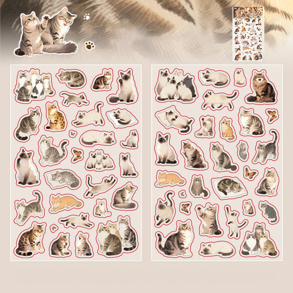 Cute Cat Sticker Sheets - Meow Mood