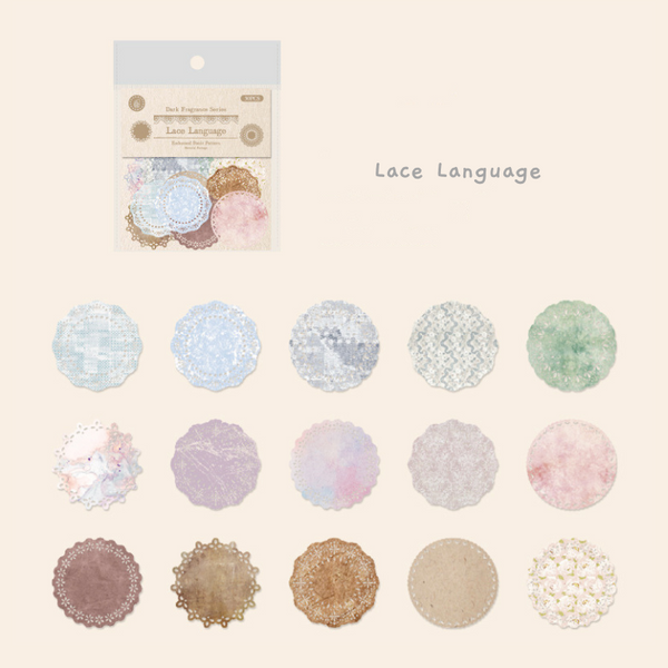 Dark Fragrance Series Lace Stickers