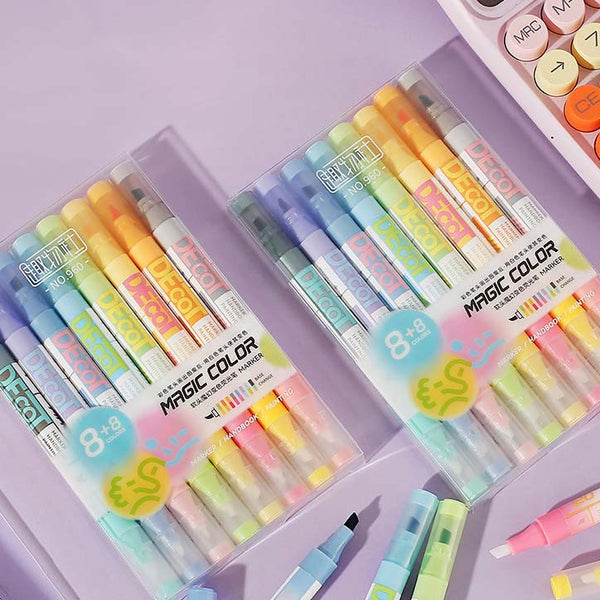 DreamShift DecoT Magic Double-Sided Color Markers - Set of 8