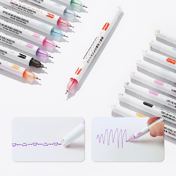 Dual Line 2-Way Markers - Set of 8