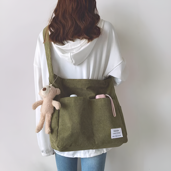 Everyday Corduroy Shoulder Tote