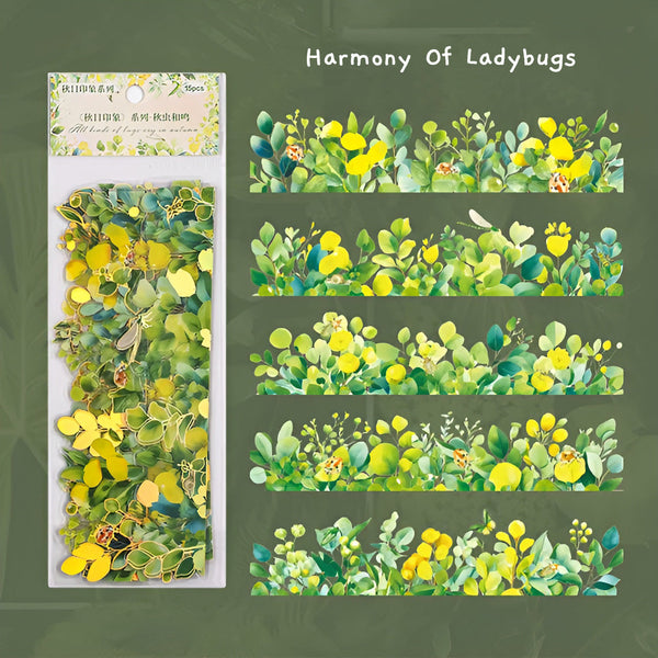 Fall Leaves Long Strip Stickers