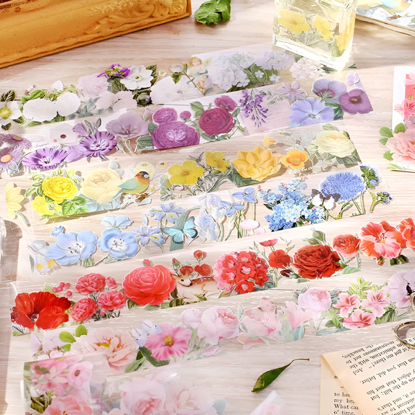 Flower Garden Clear Masking Tapes