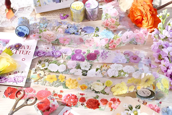 Flower Garden Clear Masking Tapes