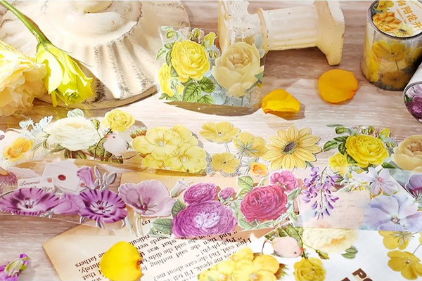 Flower Garden Clear Masking Tapes