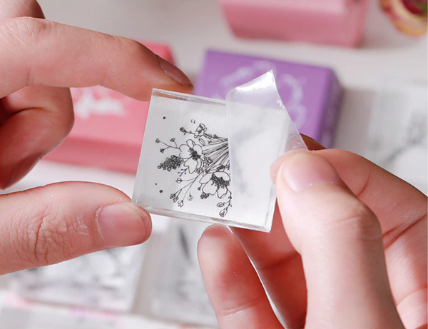 Flower Garden Rubber Stamp - Magnolia