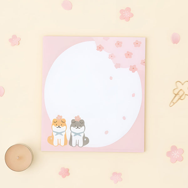Furukawashiko 4 Designs Memo Pad - Shiba & Japanese Sweets
