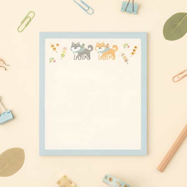 Furukawashiko 4 Designs Memo Pad - Shiba & Japanese Sweets