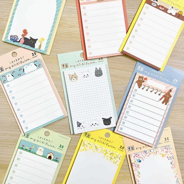 Furukawashiko My Michi Fusen Sticky Notes - Bear Helpers' To Do List