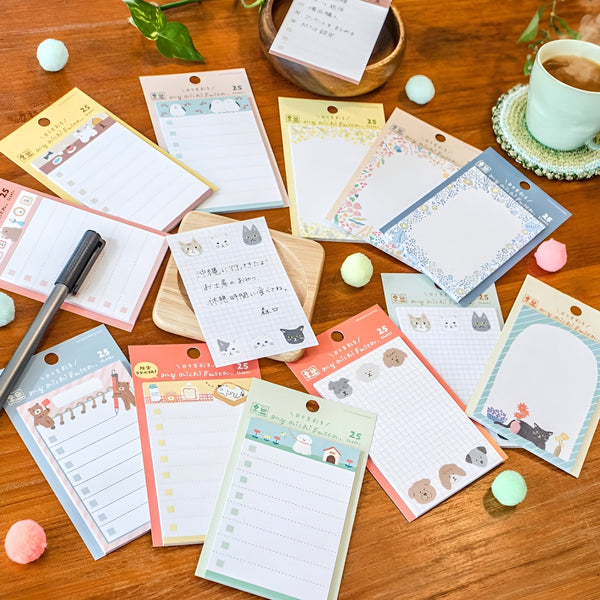 Furukawashiko My Michi Fusen Sticky Notes - Bear Helpers' To Do List