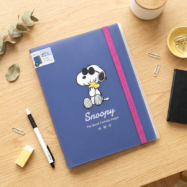 Sun-Star Peanuts Snoopy Clear Book - A4 - Dark Blue - Limited Edition
