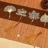 Golden Autumn Leaf Bookmark
