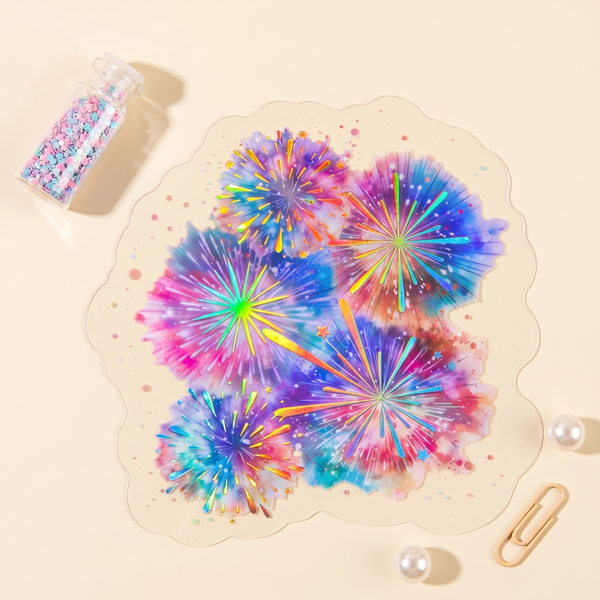 Holo Fireworks Deco Stickers