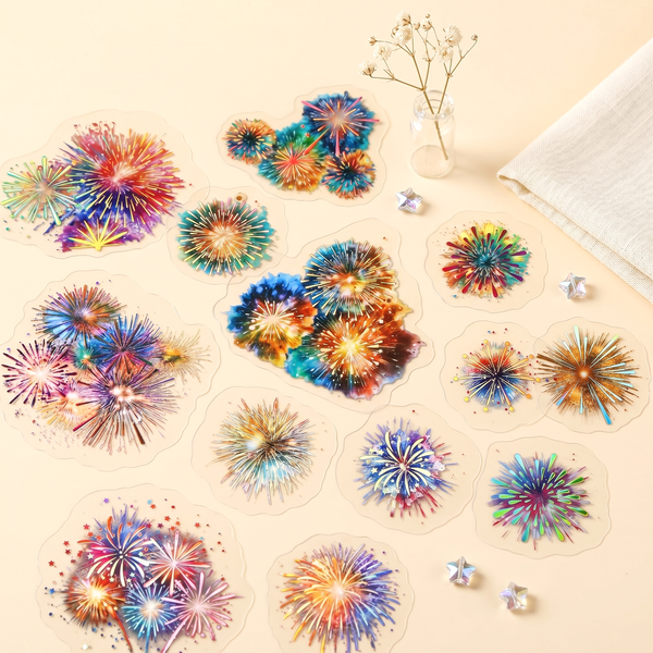Holo Fireworks Deco Stickers