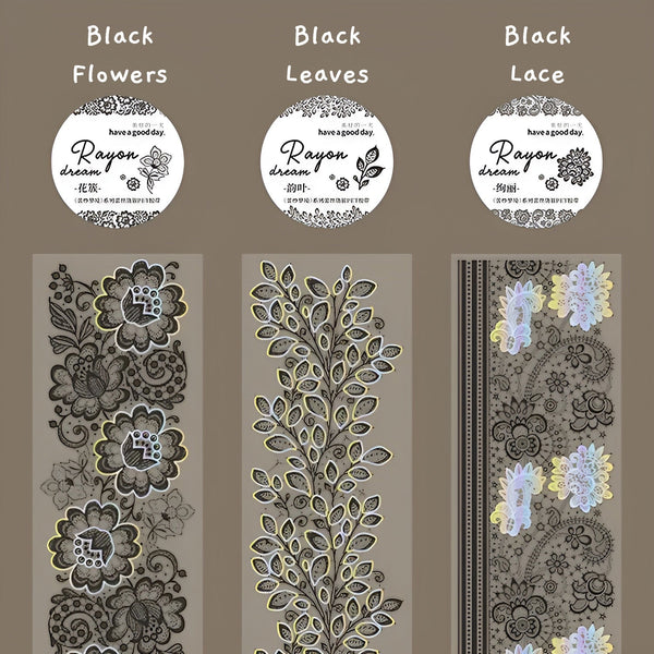 Holo Lace Pattern Clear Washi Tape