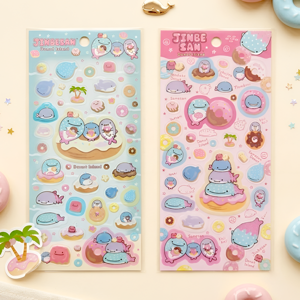 Jinbesan Donut Island Stickers - Limited Summer Edition