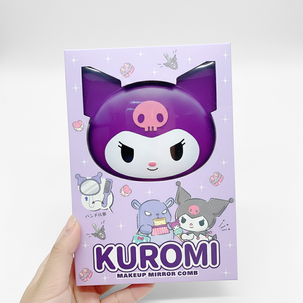 Sanrio Mirror + Comb Vanity Set - Kuromi