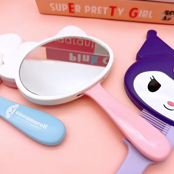 Sanrio Mirror + Comb Vanity Set - Kuromi