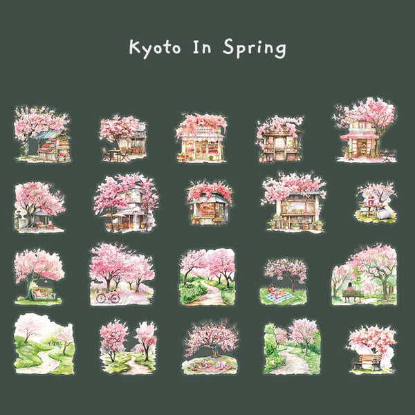 Kyoto in Spring PET Stickers - Limited Spring Edition