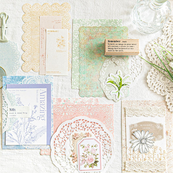 Large Floral Scrapbooking Paper Set
